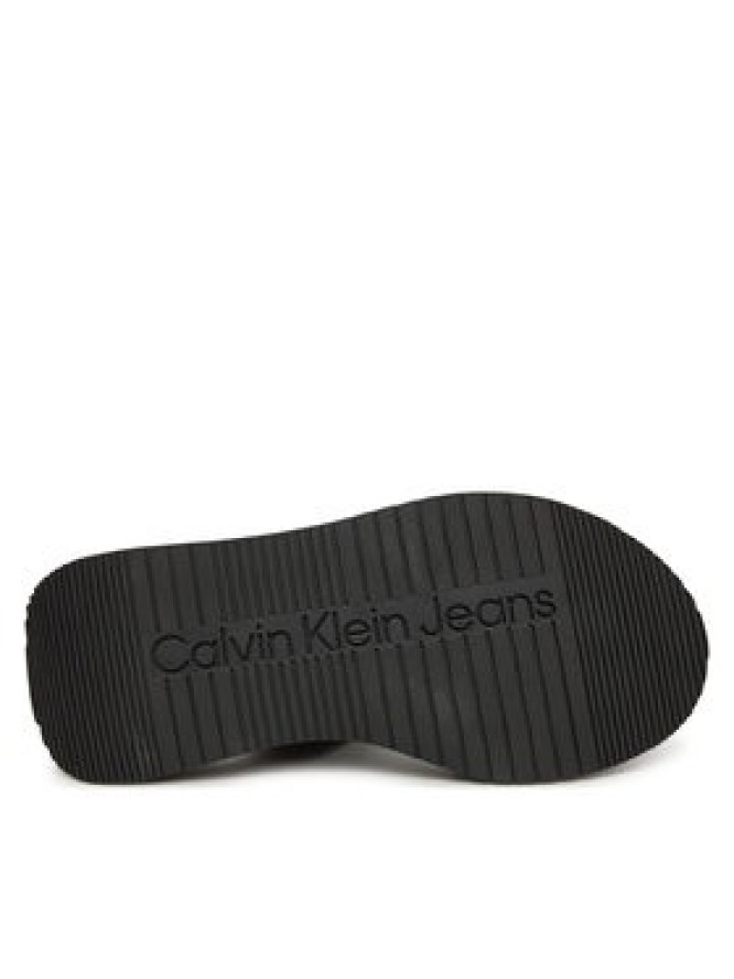Calvin Klein Jeans Klapki Sandal Slide Double Strap YW0YW01694 Czarny