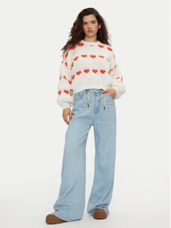 Pieces Sweter Nove 17152014 Écru Regular Fit