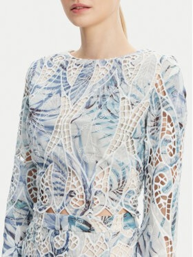 Guess Bluzka W5GH0T WHAD2 Niebieski Regular Fit