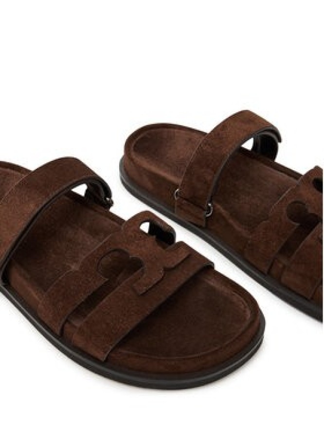 Tory Burch Klapki Ines Sport Slide 163481 Brązowy