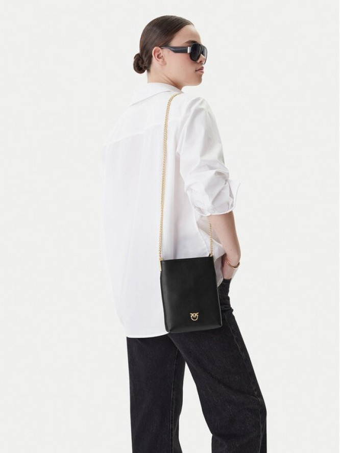 PINKO Torebka Flat Satchel AI 25-26 PCPL 105352 A0QO Czarny