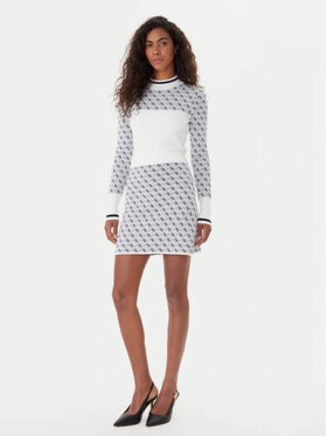 Guess Spódnica ołówkowa W5BD81 Z3JD2 Écru Slim Fit