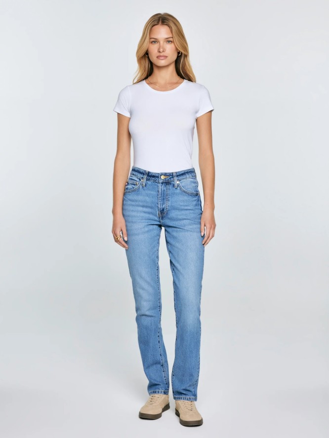 Jeansy damskie proste niebieskie Charlotte 485