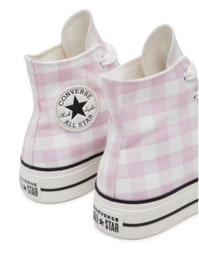 Converse Trampki Chuck Taylor All Star Lift Platform Gingham A13663C Różowy