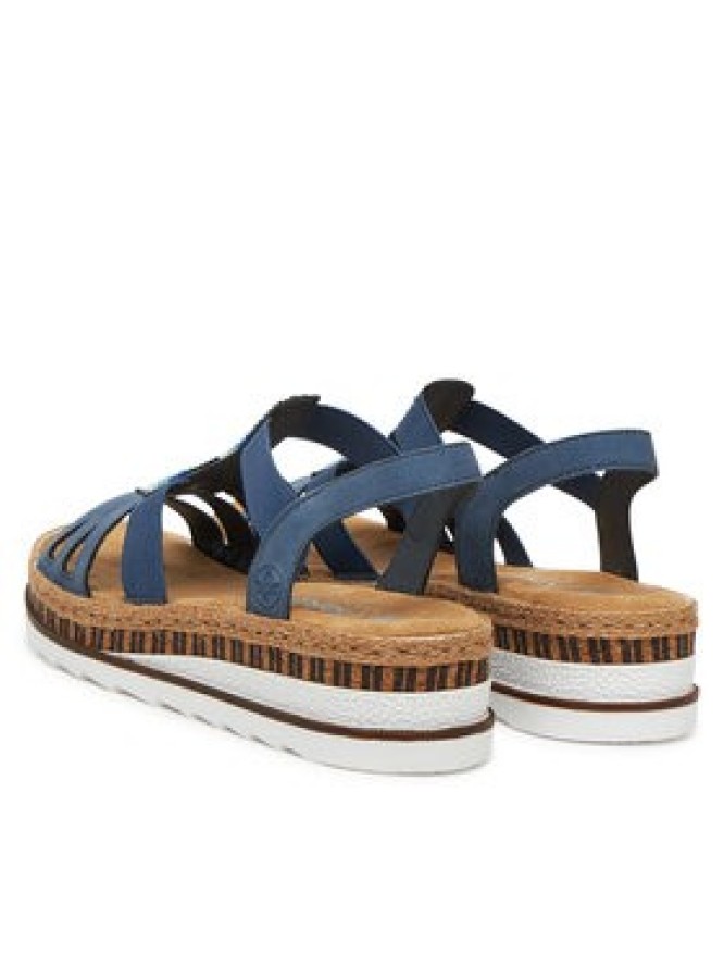 Rieker Sandały V7909-12 Granatowy