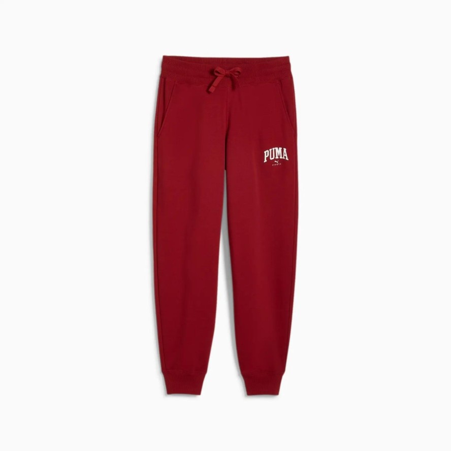 Spodnie dresowe damskie Puma SQUAD FL bordowe 68154213 r M