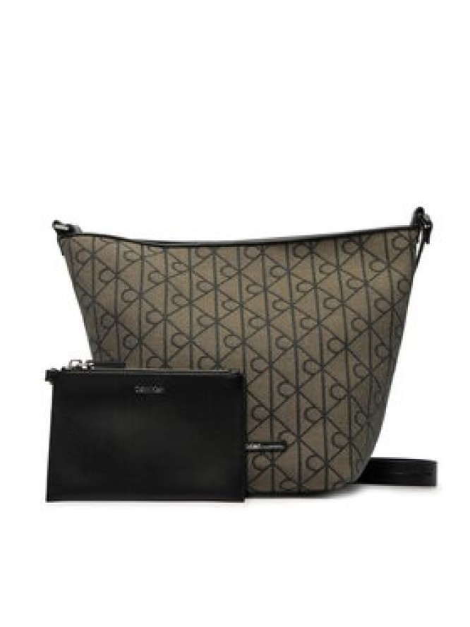 Calvin Klein Torebka Emblem Aop Jacquard Tote W/Pouch LV04F3535G Khaki