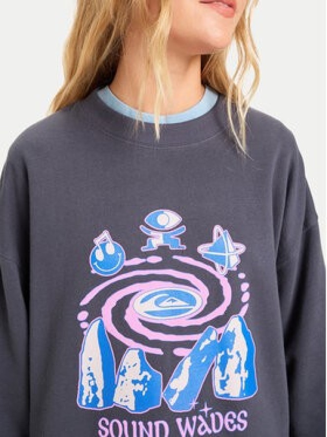 Quiksilver Bluza EQWFT03188 Szary Oversize