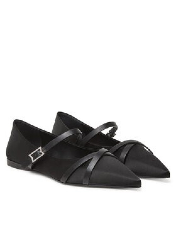 Max Mara Półbuty Satinflat 2514521272600 Czarny