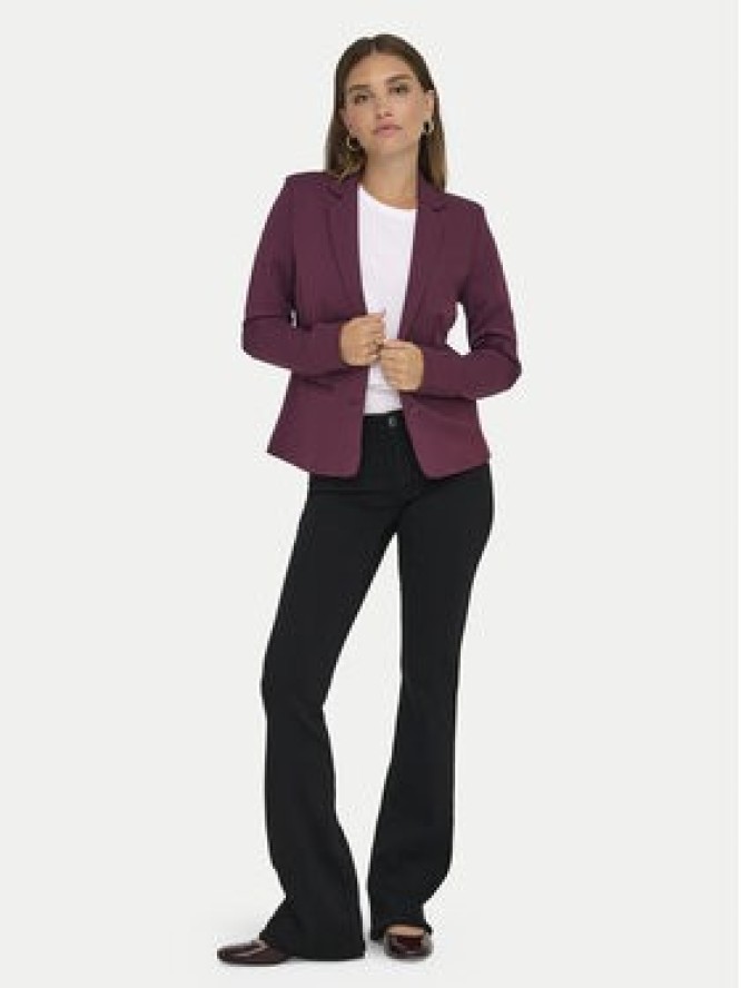 ONLY Marynarka Poptrash 15153144 Bordowy Regular Fit