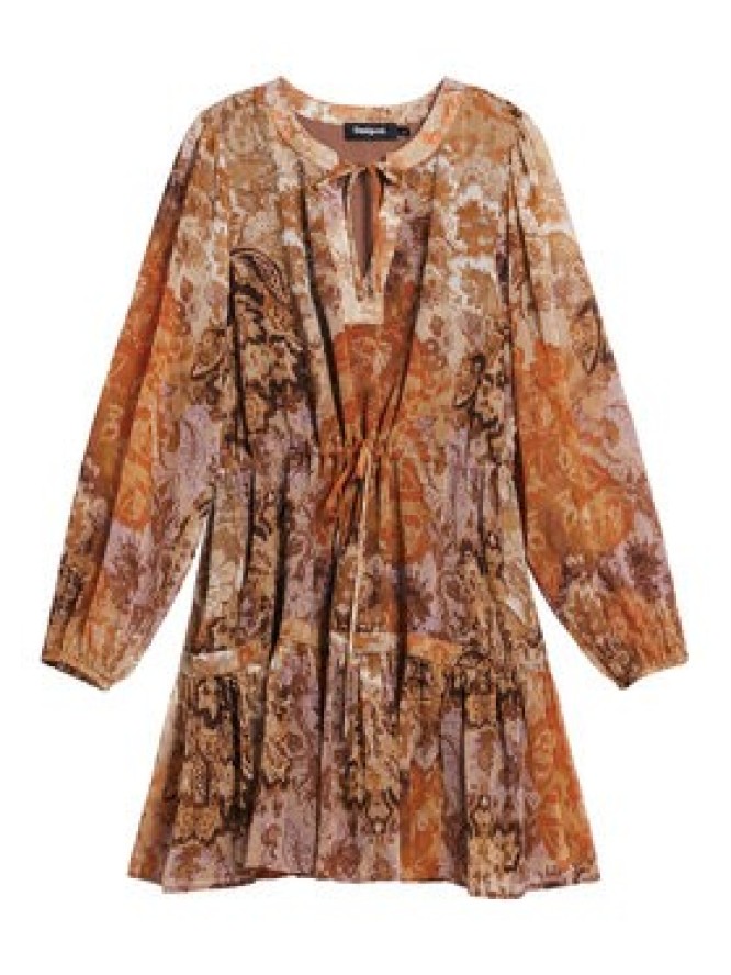 Desigual Sukienka codzienna Bohoshort 25WWVW18 Pomarańczowy Relaxed Fit