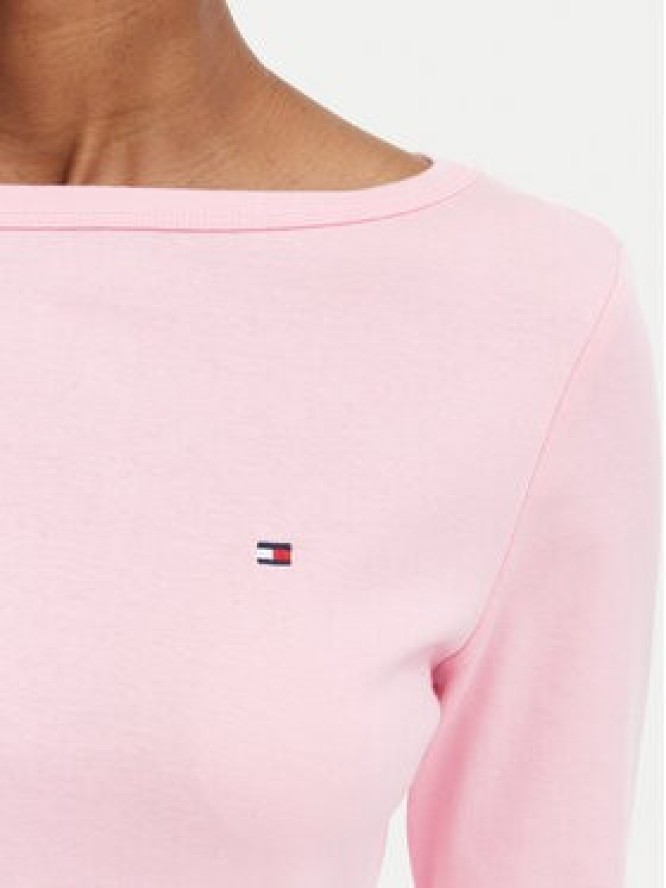 Tommy Hilfiger Bluzka Cody Boat-Nk WW0WW49928 Różowy jasny Regular Fit