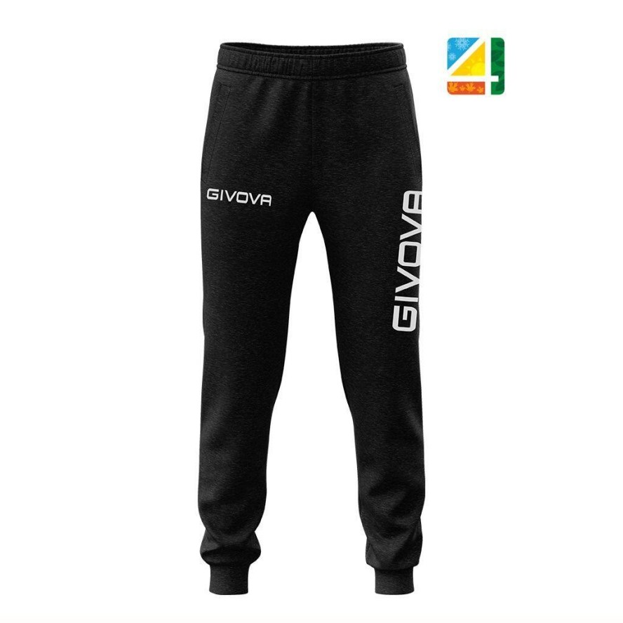Spodnie dresowe Givova Spodnie Big Logo Czarne Czarne