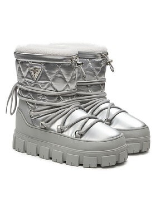 Guess Śniegowce Uniques FLFUNI LEL10 Srebrny