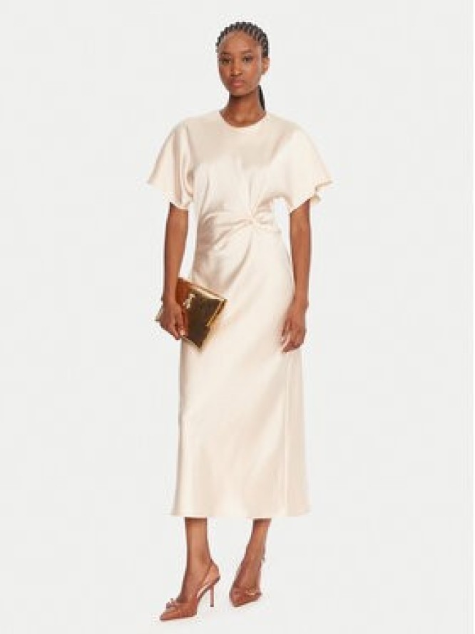 Rinascimento Sukienka koktajlowa CFC0125718003 Beżowy Regular Fit