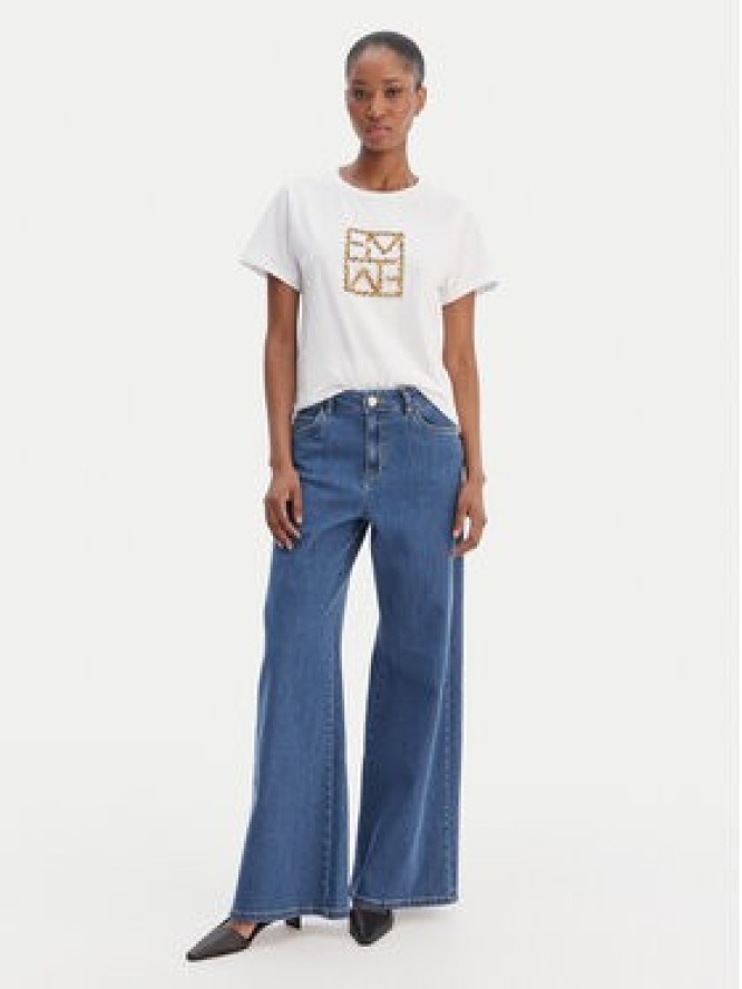 Marella T-Shirt Tema 2615971031 Biały Regular Fit