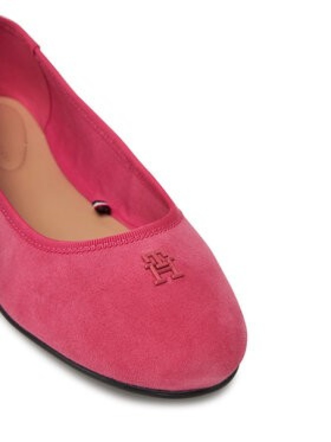 Tommy Hilfiger Baleriny Th Hardware Suede Ballerina FW0FW08655 Różowy