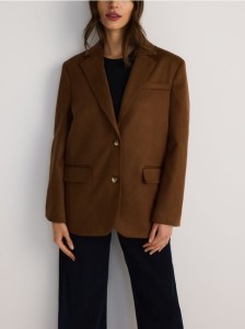 Jednorzędowa marynarka - brązowy