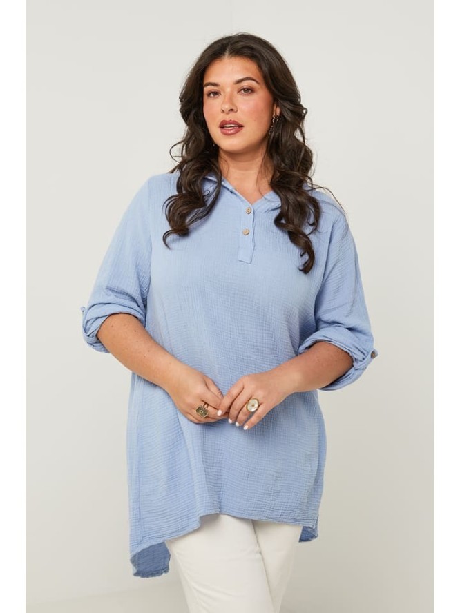 Curvy Lady Tunika w kolorze błękitnym rozmiar: 44/46