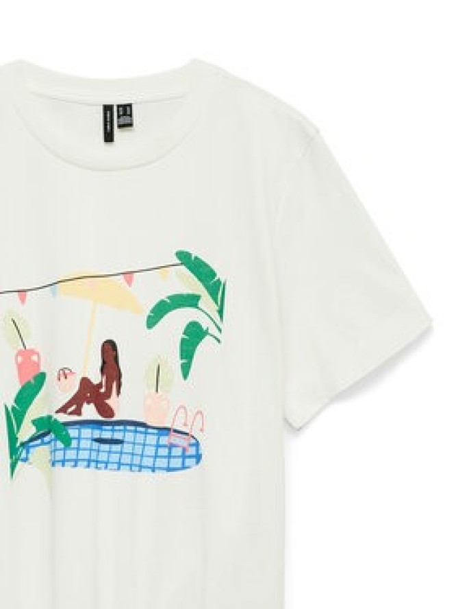 Vero Moda T-Shirt Emily 10344804 Biały Regular Fit