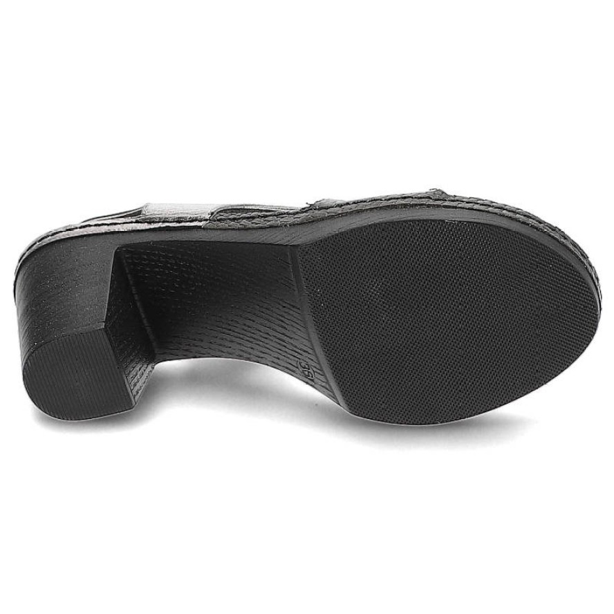 Szare Sandały Karino Wygodne Buty Na Obcasie