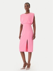 Rinascimento Sukienka koktajlowa CFC0127570003 Różowy Slim Fit