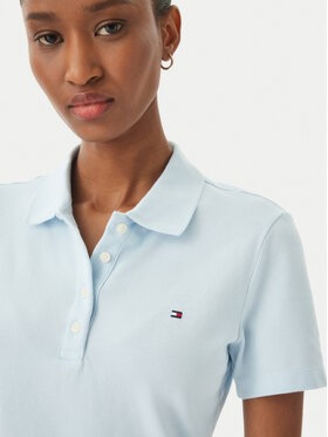 Tommy Hilfiger Polo WW0WW43225 Niebieski jasny Regular Fit