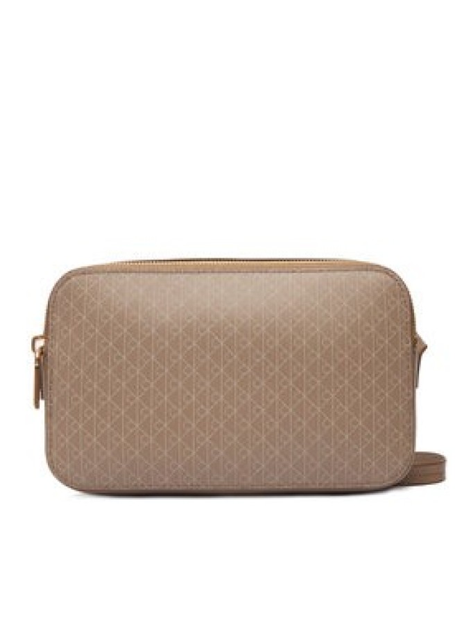 Calvin Klein Torebka Emblem Aop Elongated Camera Bag LV04F3268G Beżowy