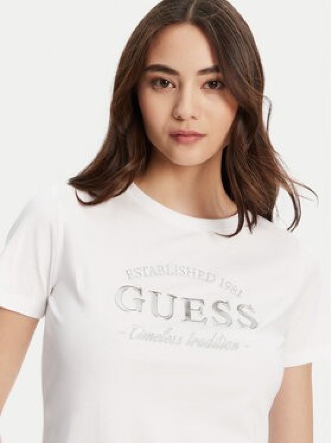 Guess T-Shirt V5YI12 J1314 Biały Regular Fit