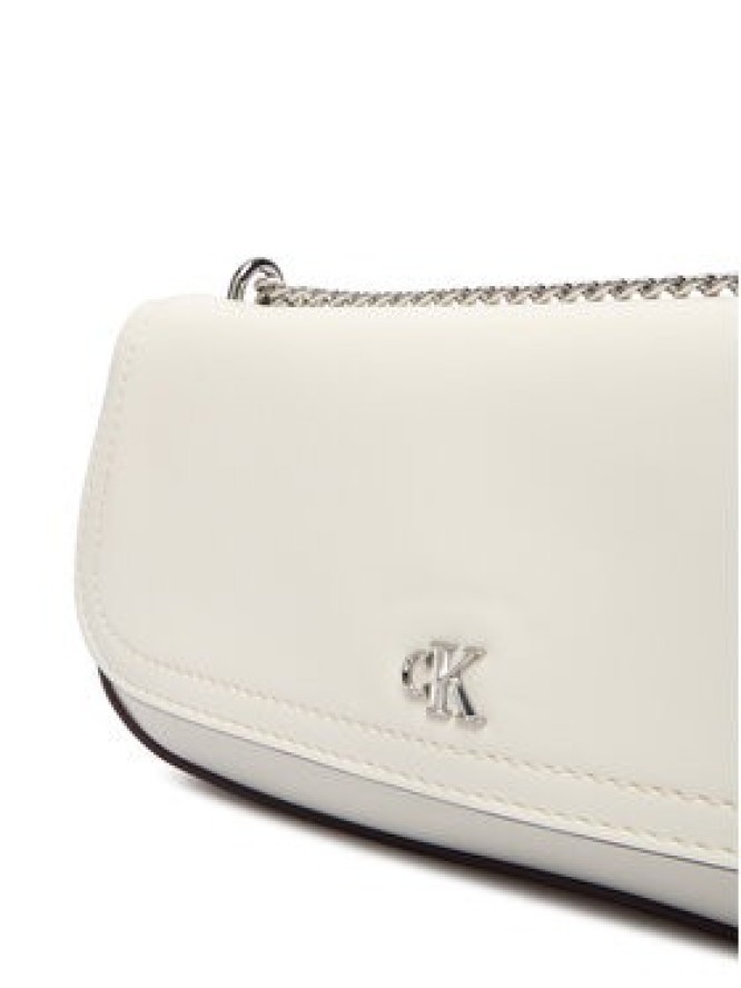 Calvin Klein Torebka Ck Convertible Chain Small Bag LV04F3172G Biały