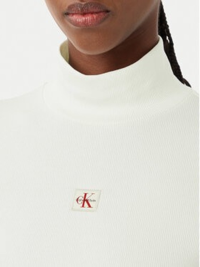 Calvin Klein Jeans Golf LV047D203G Biały Slim Fit