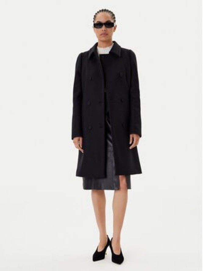 BOSS Płaszcz wełniany Cale 50550723 Czarny Relaxed Fit