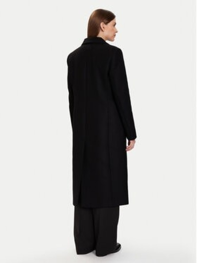 Tommy Hilfiger Płaszcz wełniany Classic WW0WW47445 Czarny Regular Fit