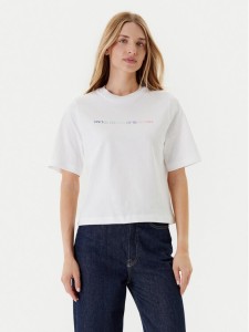 United Colors Of Benetton T-Shirt 3BL0D109D Biały Relaxed Fit
