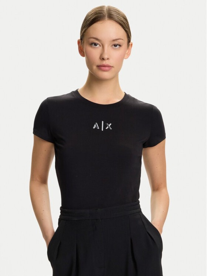 Armani Exchange T-Shirt XW001382 AF16294 UC001 Czarny Slim Fit