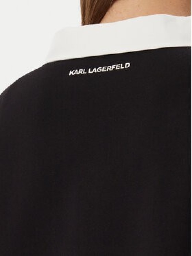 KARL LAGERFELD Bluza B4W20062 Czarny Regular Fit
