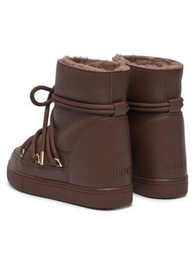 Inuikii Śniegowce Full Leather Wedge 1001.004.0092.152 Brązowy ciemny
