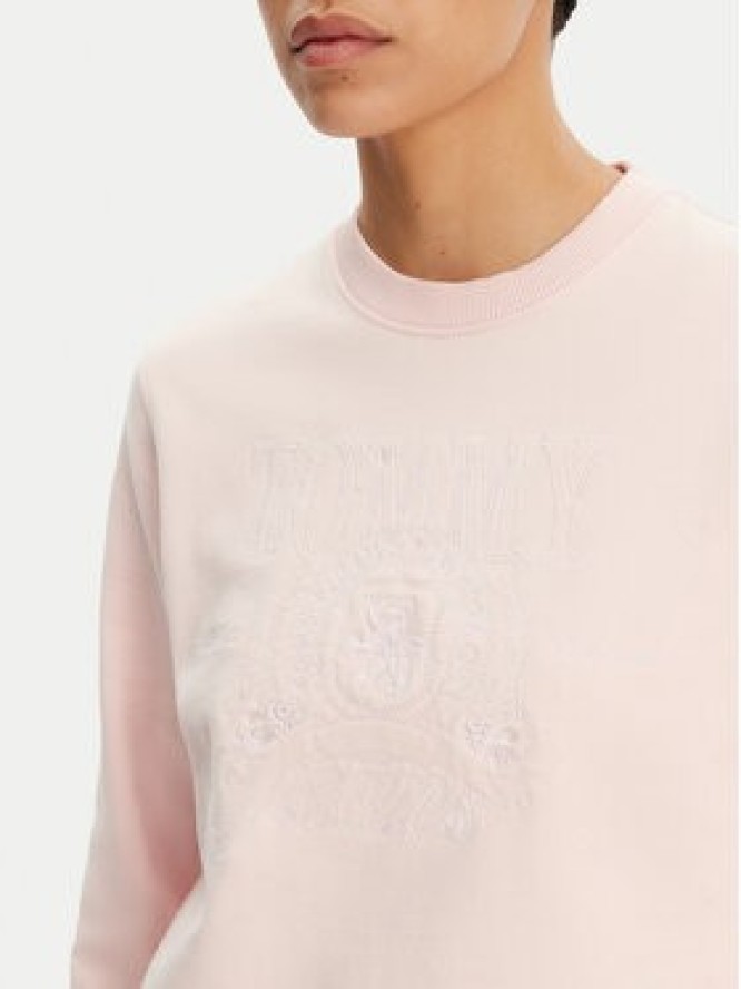 Tommy Jeans Bluza Tonal Crest DW0DW20637 Różowy Regular Fit