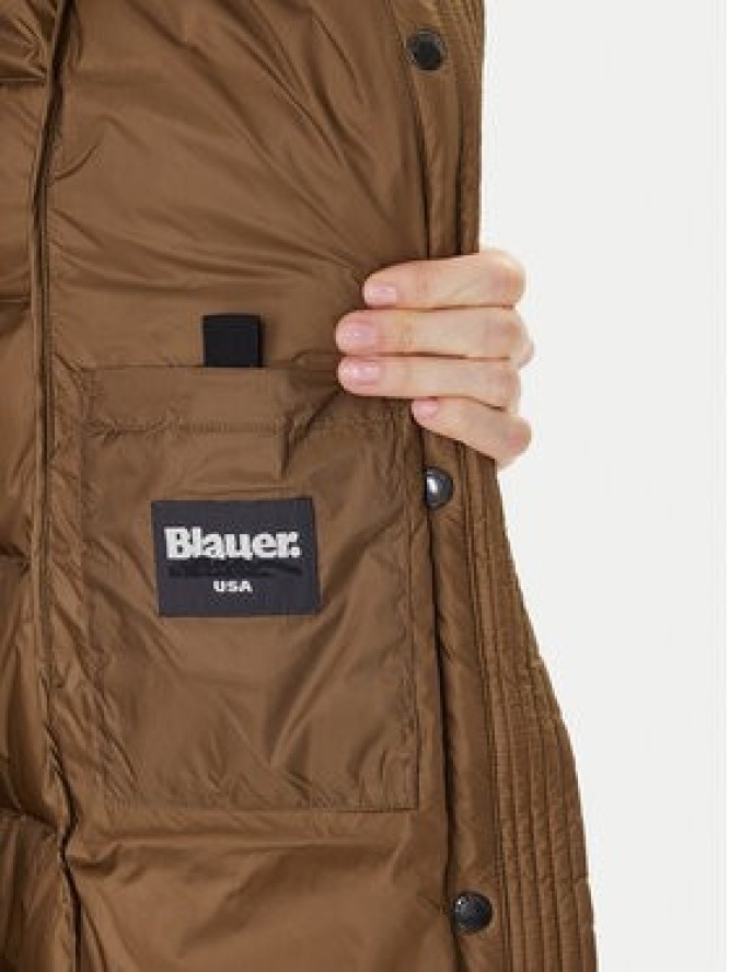 Blauer Kurtka puchowa Impermeabile 25WBLDK03101 Zielony Regular Fit