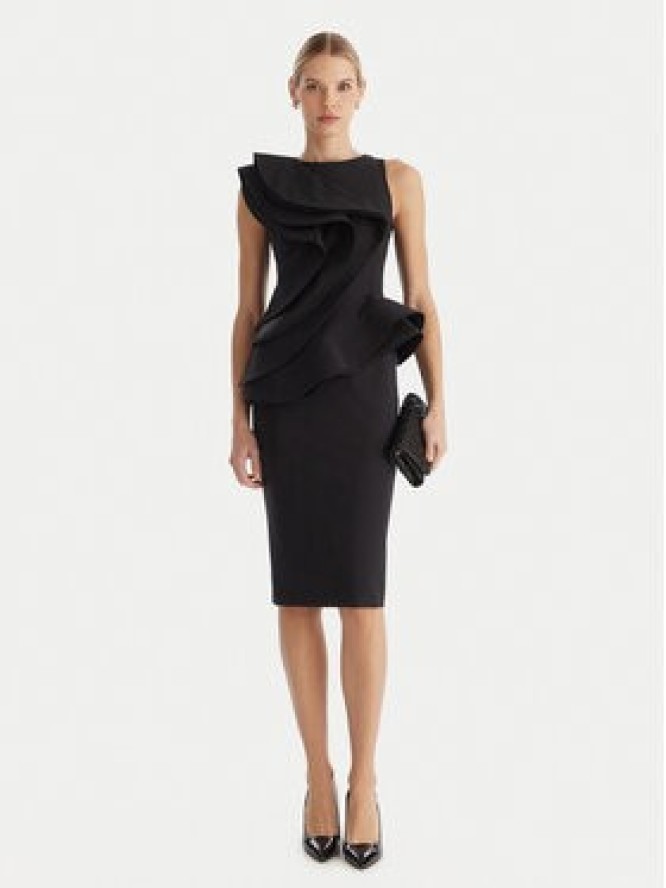 Babylon Sukienka koktajlowa MF0214 Czarny Slim Fit