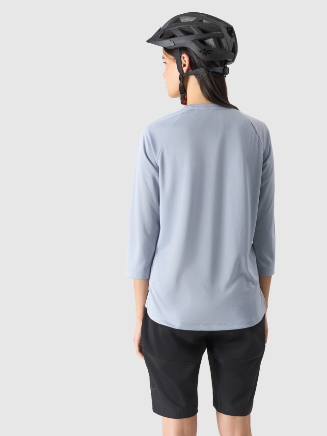 4F Koszulka rowerowa z długim rękawem damska - niebieska S