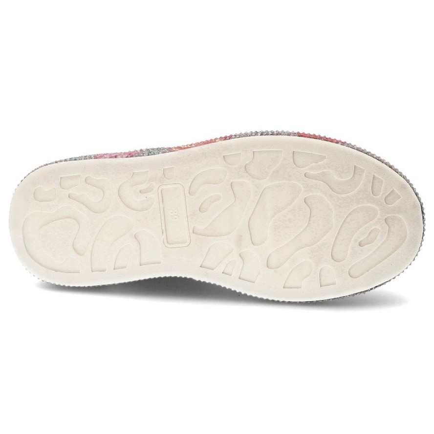 Różowe Sneakersy GOE Stylowe Błyszczące Obuwie Damskie