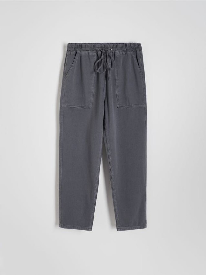 Spodnie z bawełną i lyocellem - ciemnoszary