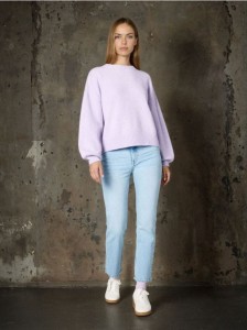 Jeansy straight mid waist - niebieski