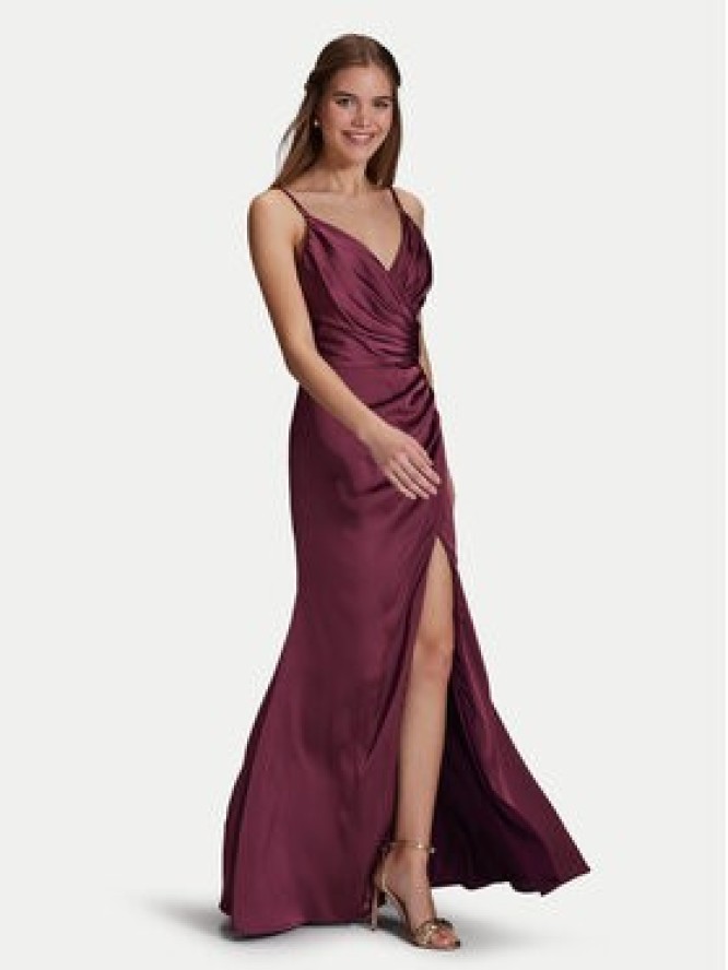 Hey Kyla Sukienka wieczorowa 5AI075HK Bordowy Slim Fit