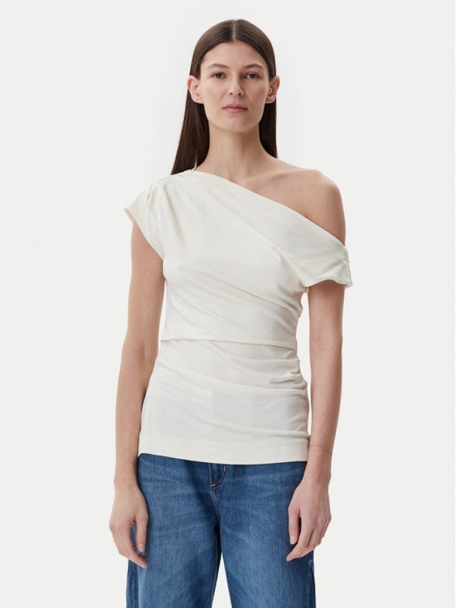 BOSS Bluzka Etrima2 50540862 Beżowy Slim Fit