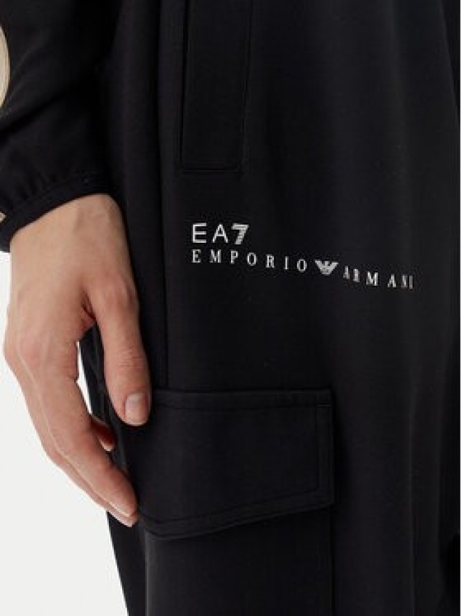 EA7 Emporio Armani Spodnie dresowe 7W000282 AF12501 UC001 Czarny Loose Fit