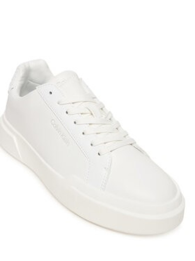 Calvin Klein Sneakersy Chunky Cupsole Laceup Lth Bt Aop YW0YW02036 Biały