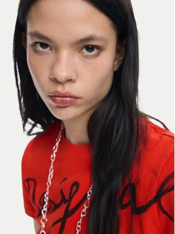 Desigual T-Shirt Florencia 26SWTK07 Czerwony Regular Fit