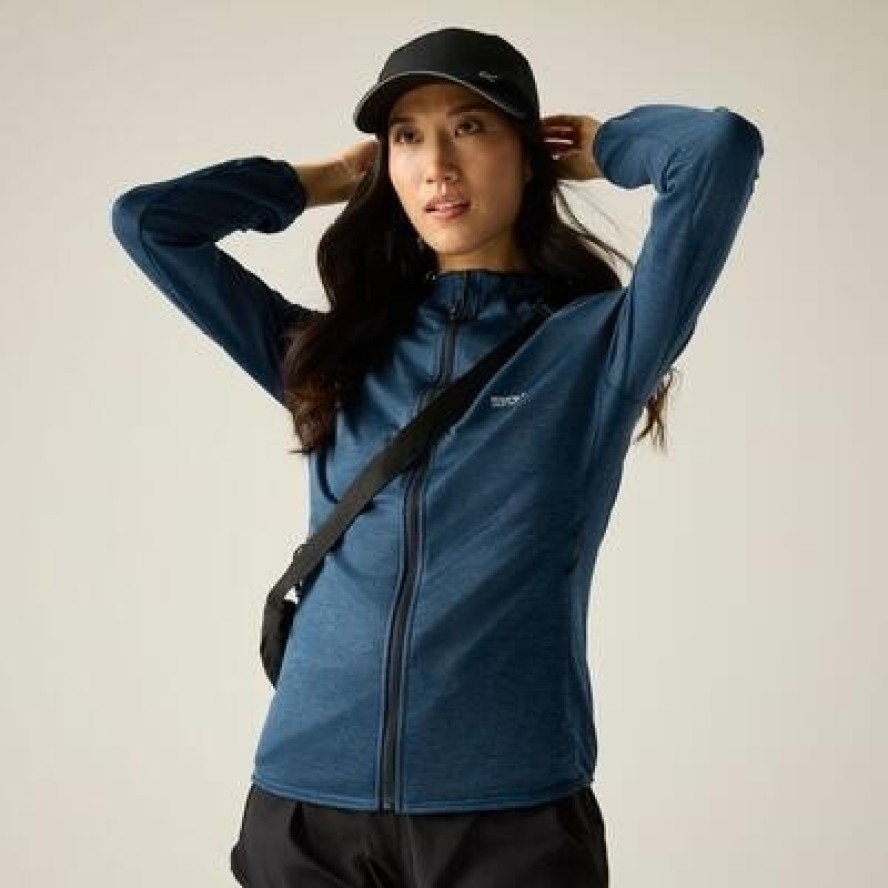 Damska bluza z kapturem i rozciągliwym zamkiem błyskawicznym Ferna Marl Midlayer